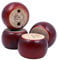 Shiwaki Pack of 4 Red-brown Furniture Legs Wooden Round Bun Feet 3in Dia 2in Tall Replacement for Sofa, Chair, Loveseat, Dresser Foot