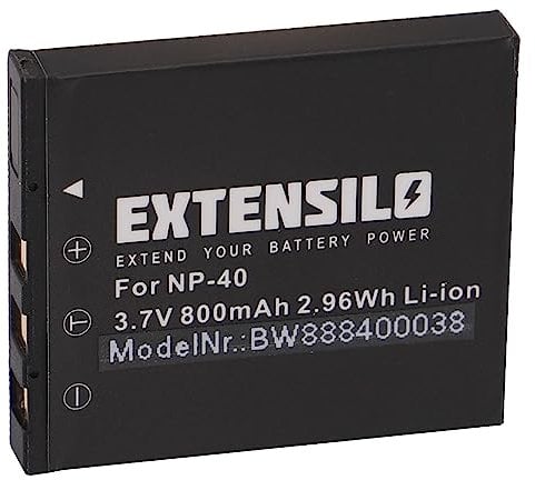 EXTENSILO 1x Batterie Compatible avec Fuji/Fujifilm FinePix Z2, Z3, Z5fd, Z-1, Z-3, Z-5fd Appareil Photo, Reflex numérique (800mAh, 3,7V, Li-ION)