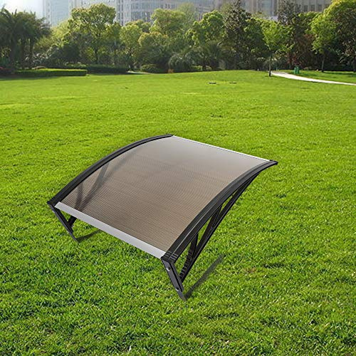 Willonin Robot Cortacésped Techo de Garaje, Robot Cortacésped Cochera, Policarbonato a Prueba de Lluvia, Protección Solar, Dosel, Dosel de Puerta Delantera (marrón)