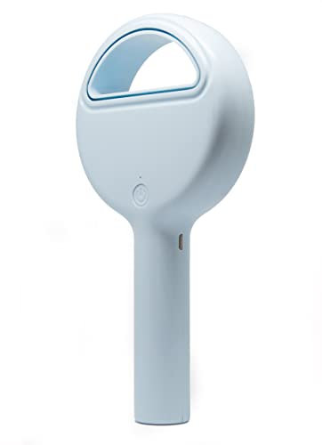 Handheld Bladeless Fan - Blue (Lightweight, 3 Speed Setting, USB Rechargeable, Air Cooling, Indoor & Outdoor Fan)