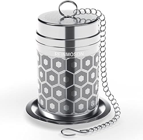Reinmoson Edelstahl Teesieb für losen Tee – 3,8 x 5,6 cm Teeei mit extra feinem Netz, 304 Edelstahl Teekugeln – Tee sieb für Tasse fein für Schwarztee, Rooibos, Kräutertee u.v.m.