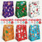30 Stück Papiertüten Geschenktüten, Süßigkeitentüten Kraftpapier mit 2 Weihnachten Designs und 30 PCS Aufklebern für Geburtstage, Hochzeiten und mehr