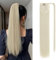 Silk-co Ponytail Extensions Pferdeschwanz, Haarverlängerung Haarteil Clip in Zopf Extensions Synthetische Haare Glatt Hair Extension 140g 70 cm Bleichblond