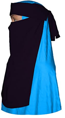 Niqab Halber Nasensteg, Gesichtsbedeckung, Schleier, atmungsaktive Kleidung für muslimische, islamische Hijab, Hejab, Damen, Burka, Jilbab Abaya (Eierpflanze), Eierpflanze, Einheitsgröße