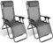IDMarket - 2 Gartensessel, neigbar, Grand Confort Relax, Anthrazitgrau