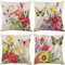 ARNTY Kissenbezug 45x45, Kissenbezüge 4er Set Dekokissen Kissenbezüge Dekoration Outdoor Kissenhülle Dekokissen für Schlafzimmer, Sofa, Stuhl, Bett, Garten (Blume, Leinen)