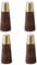 Wooden Furniture Legs,Round Tapered Mid-Century Modern Legs with Brass Base Replacement Legs for Cabinets,Coffee Tables,Ottomans,Sofas,Loveseats,Armchair Legs Set of 4 (Dark brown,20cm/7.87in)