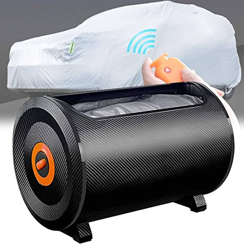 BYOKA Auto Cover, wasserdichte Abdeckung, Vollautomatische Fernbedienung Intelligente Autoabdeckung, Elektrische Schrumpfung Regenfest Windfest Sand Auto Abdeckplane,SUV