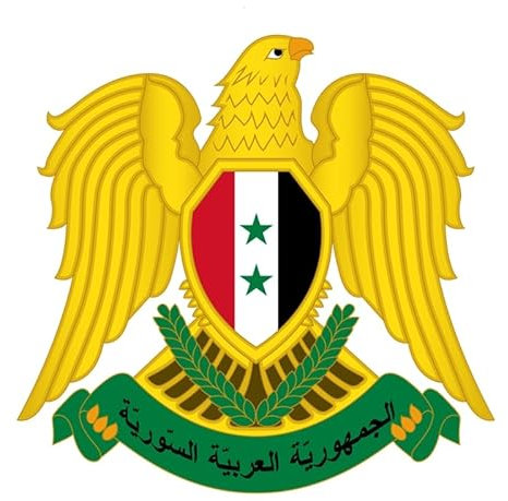 Generic Self-Adhesive Removable Decal Syria Coat of Arms Car Sticker Waterproof Vinyl Decal Accessories on Bumper Laptop (Color : 2PCS, Size : 10 CM)