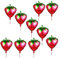 10 Stück Erdbeer Ballons Süße Erdbeer Folie Mylar Ballons Erdbeer Party Dekorationen für Baby Shower Party Zubehör Geburtstag Deko