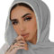 ANKOMINA Frauen Soft Chiffon Strass Lange Schal Schal Mode Muslim Hijab Kopf Wrap Schals, Grau (silberfarbener Strass), Einheitsgröße