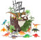 Opopark 30 Stück Kuchendeko Dinosaurier Set,Dinosaurier Deko Torte,Dino Geburtstag Deko,Dino Tortendeko,Dschungel Tortendeko Junge, Cake Topper Dinosaurier für Kinder Junge Geburtstag Party