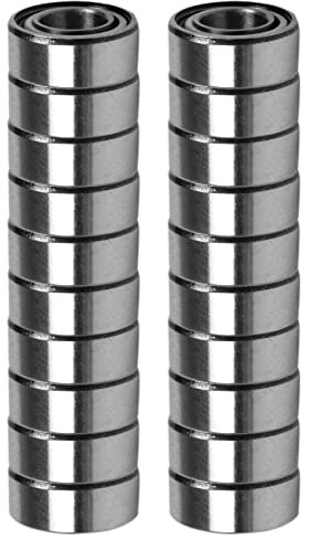 Niniang 20 Stück Kugellager, radial, metrisch, abgeschirmt, aus Metall, versiegelt, Miniatur, Modell: Mr105 Zz, 5 x 10 x 4 mm