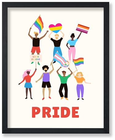 Poster Master Pride Poster – Inclusivity Print – Celebration Art – Rainbow Art – Gay Liberation Art – Geschenk für Männer, Frauen & LGBTQ – Dekor für Büro, Schlafzimmer oder Wohnzimmer – 20,3 x 25,4