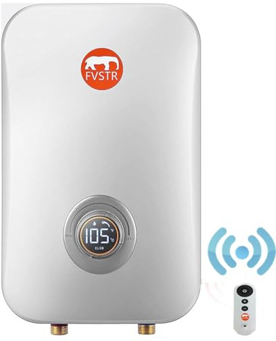 Instant Electric Tankless Water Heater 220/240V, FVSTR Small Smart Portable Self-Modulating on Demand，Use Under Sink Kitchen Household Shower, Hot Water for House Shower [Energy Class A] (11KW)