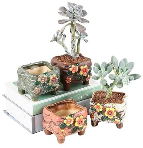 NANZU DIA 7CM Nordique Moderne en céramique Plante Pots Floraux intérieur extérieur pour Fleur Cactus Plante succulente Pot Floral 9X9X7.5CM