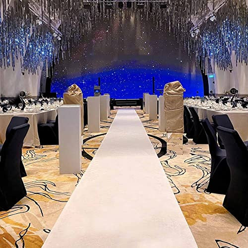 Hochzeit Gang Läufer weißer Teppich Läufer für Hochzeitszeremonie, Party, Weihnachten Dekorationen VIP Bühne Tür Eingang Läufer Teppiche