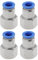 EMSea 4 Pezzi Adattatore Connettore Pneumatico Push Fit Filettatura Femmina 8mm Diametro Esterno X 1/4 NPT Adattatore Per Raccordi Aria Push Dritto Per Collegare