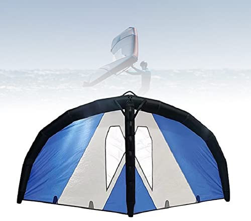 Kitesurfing Inflatable Wing Foil, Inflatable Surfing Kite, Outdoor Sports Inflatable Wind Wing with 2 skylights Pump Carry Bag for Water Surfing, Snow Skiing, Water Sports