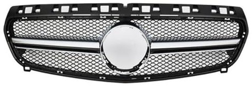 DZSQTGJKIO Calandra Anteriore per Mercedes per Benz W176 A Classe 2013-2015 A200 A180 A250 Griglia Anteriore Griglia Auto Superiore Paraurti Hood Mesh Kit Griglia Anteriore(Argento)