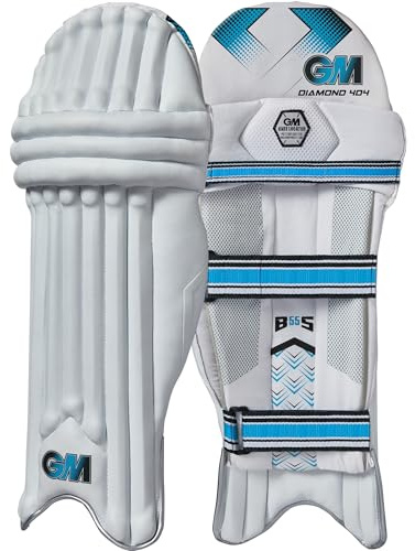 Gunn & Moore GM Cricket-Schlagpolster Ben Stokes Diamond 404, traditionelle Baumwolle und Gehstock, für Erwachsene, Rechtshänder, ca. 2,24 kg pro Paar, 1 Paar, Weiß