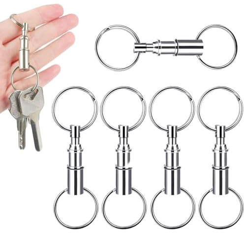 5 Stück Abnehmbare Schlüsselanhänger,Schnellverschluss,Schlüsselanhänger Abnehmbar,Schlüsselanhänger Mit Schnellverschluss,Schlüsselring,Schlüsselbund, Keychain,Für Bequemes Zubehör