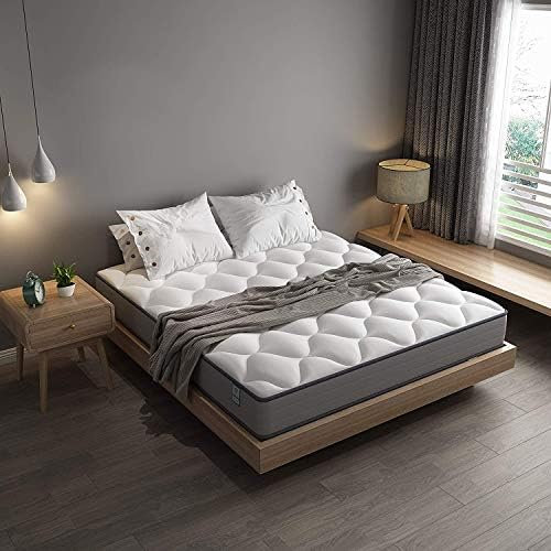 DEWINNER Matelas 90x190 en Mousse et Ressorts 20 cm Épaisseur Matelas 7 Zones Ergonomique, Hypoallergénique, Soutien Optimal, Confort (90x190x20cm)