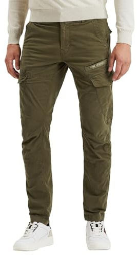PME Legend Herren Cargohose NORDROP - Tapered Fit - Blau Beige Oliv Grün W29-W40, Größe:30W / 32L, Farbe:Olive Night 6416