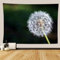 Homxi Tapestry 150 x 100 CM,Wandteppich Wanddeko Schlafzimmer Polyester Löwenzahn Muster Grün Weiß Wall Tapestry Room Decor