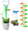 12 PCS Plant Watering Devices with Anti-tilt Bracket & Valve Control Switch, Plant Self Watering Spikes System, Vacation Plants Automatic Watering Drip Irrigation with Slow Release Control