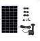 Lastdaytime Kit pompa acqua pannello solare 4W 5V 120L/H flusso massimo 9 ugelli 6 modalità cavo 1,5 m, per decorazione esterna