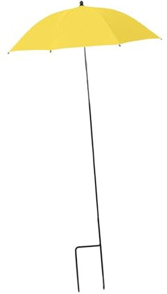 Milageto Parasol de jardin, abat-jour robuste de 23,6 pouces, décoration extérieure polyvalente et réglable pour plantes en pot, Jaune