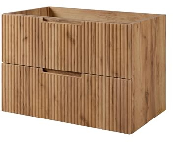 3xE Living Badezimmerschrank, Craft-Eiche, 80 x 57 x 46 cm