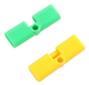 Magic Trick Cross Lock Puzzle – Unopenable Lock Illusion Toy for Close-Up Performance, Plastic Brain Teaser Prop, Green & Yellow PVC
