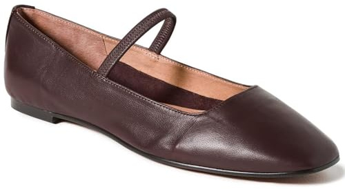 Yellhum Mary Jane Ballet Flats for Women Square Toe Strap Ballerina Flats