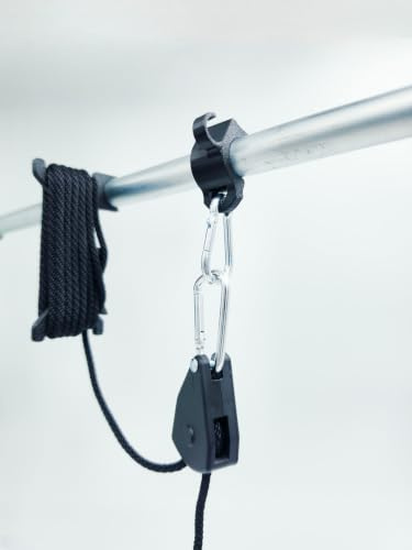 3DGROW Aufhängung fürs Growzelt 16-25 mm – Haken für Lampen, Lüftung & Seilratschen, Zubehör für AC Infinity, Spider Farmer & Mars Hydro, Made in Germany