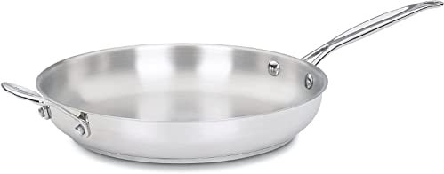 Cuisinart Chef's Classic Stainless 12 Open Skillet with Helper Handle,Stainless Steel, 722-30H Cookware-Collection