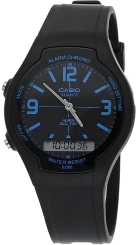 Casio AW-90H-2BVDF Wristwatch, Black, One Size