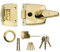 ERA 1630-31 60mm High Security Replacment Nightlatch - Brass Effect Body , Brown