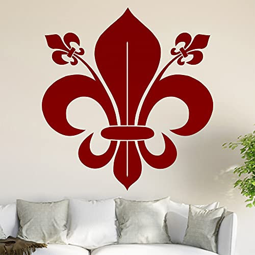 Adesivo da parete con giglio fiorentino, in 6 misure, decorazione da parete, cucina, soggiorno, camera da letto, bagno