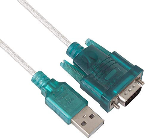 VCOM CU804-1.2 adaptador de cable USB A Serial DB9 Azul, Plata