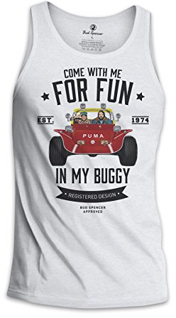 Bud Spencer® Herren Zwei wie Pech und Schwefel - Buggy Tanktop/Muscle Shirt (Weiss) (4XL)