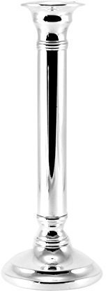 Brillibrum Kerzenleuchter 15 19 23 cm Kandelaber Kerzenständer Silber Rund Armleuchter Fyler (Groß - Mit Gravur bis 25 Zeichen)