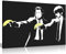 Panther Print Banksy Pulp Fiction Banana Gun Graffiti-Leinwand-Kunstdruck (76,2 x 50,8 cm)