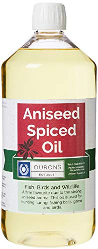 OURONS 1 Liter Anissamenöl Geschmacksköder | Stark aromatisch; wenige Tropfen für Köder-Glugs, Dips und Duftspuren – sehr ergiebig