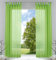 2er-Pack Gardinen Transparent Vorhang Set Wohnzimmer Voile Schlaufenschal mit Bleibandabschluß HxB 245x140 cm Apfelgrün, 61000CN