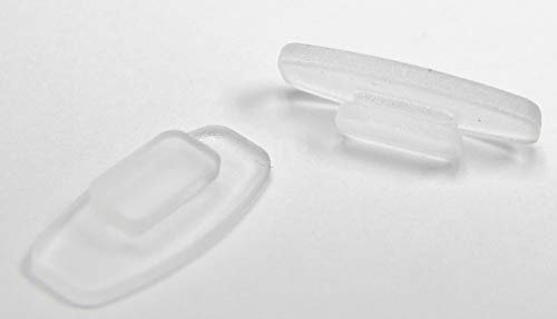SPORTS WORLD VISION Rechteckige Nasenpads aus weichem Premium-Silikon für Brillen, 11mm Push-in zum Einstecken bequeme Passform mit 5 Paar | Ideal für Brillen und Korrekturbrillen