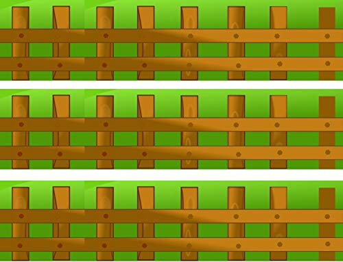 Garden Grass Fence Cake Band Ribbon Side Stripes Edible Icing or Wafer 3 Strips Approx 2.5 inch x 10 inch (Wafer)