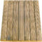 Piastrelle in legno di pino dritto 100 x 100 cm e 36 mm. Trattate con il sistema di autoclave per proteggerle dall'umidità e dal calore.
