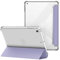 VAGHVEO iPad Mini 1/2/3 7.9 Inch Case, Flexible Soft Transparent TPU Protective Shockproof Back Cover, Tri-fold Stand Smart Shell Resistant Impact Clear Cases for Apple iPad Mini1 2 3, Purple Grey